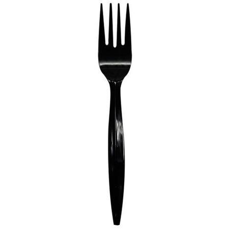 Karat Black Disposable Forks, PK1000 U2010B
